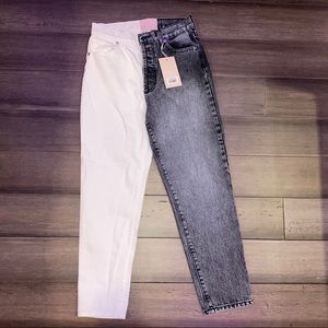 REVICE | Jeans | Half Black Half White 